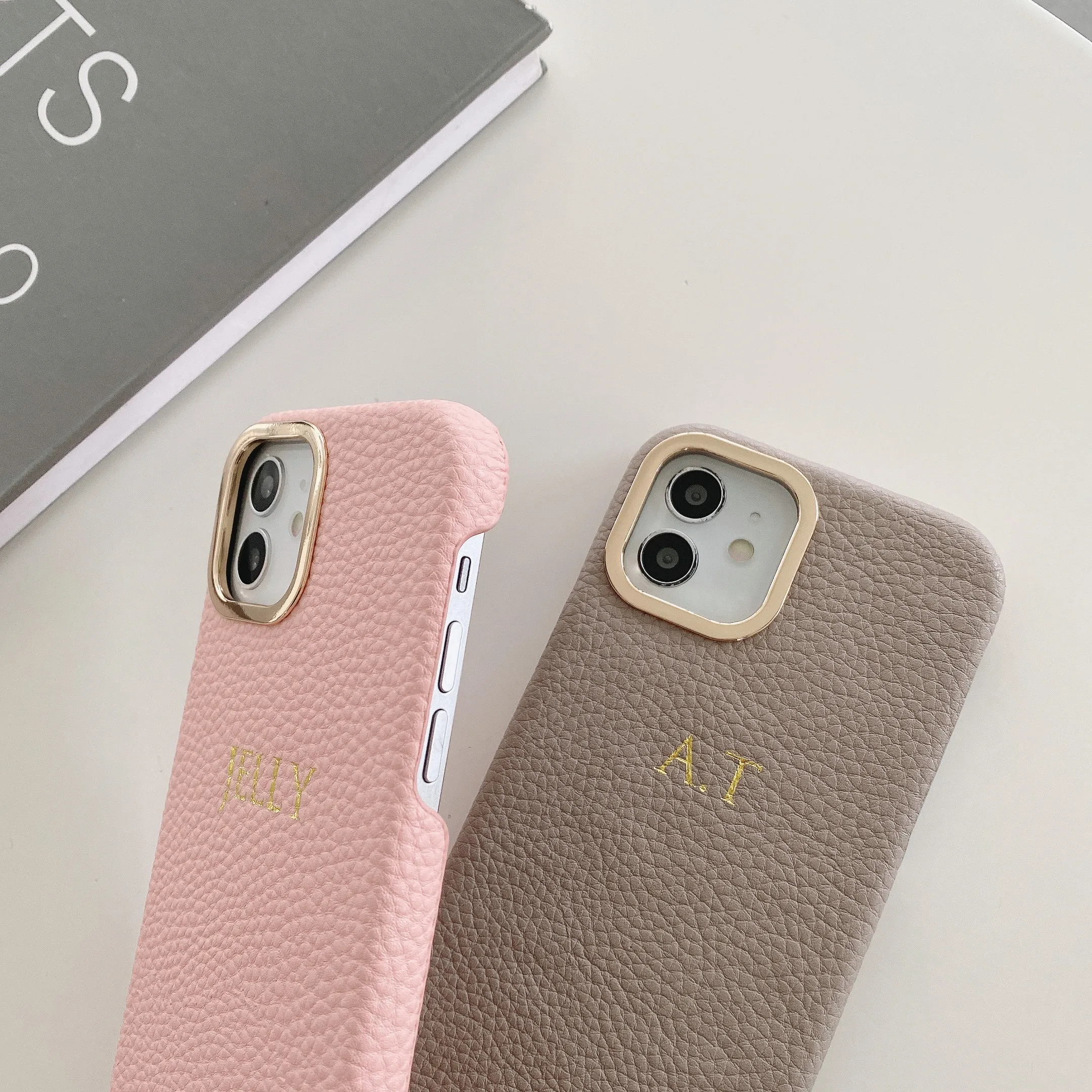 PU leather phone Strap case Shoulder strap foil gold bronzing letter For iPhone 14 14Pro 12 13 XS Max  14Plus Phone Cover