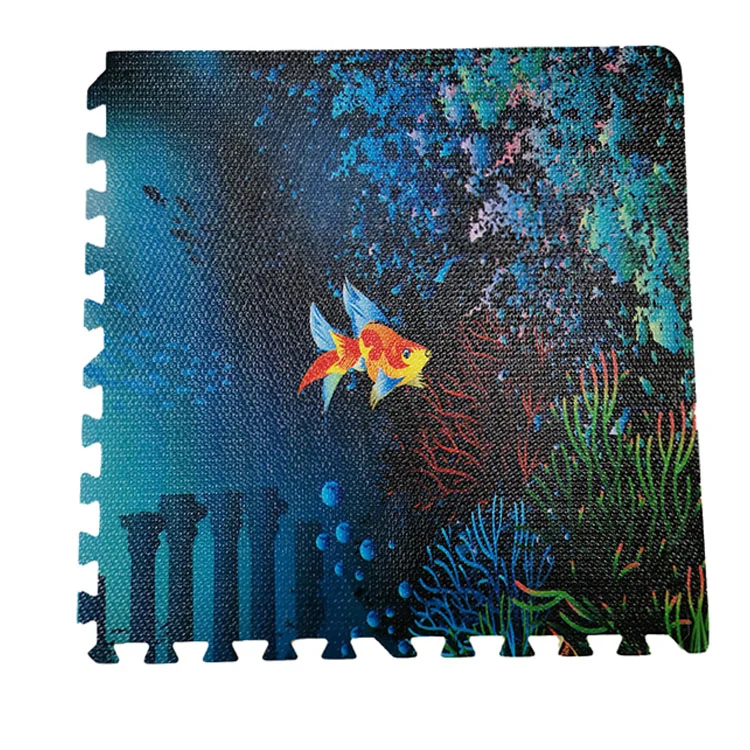 2024 new design factory price ocean animal  fish brightly coloured large  non toxic wholesale baby play eva foam puzzlemat