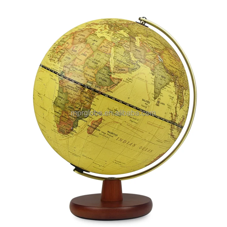 New Vintage World Globe With Stand Classical Design Rotating Earth Globe High Quality Desktop Earth Globe Vintage
