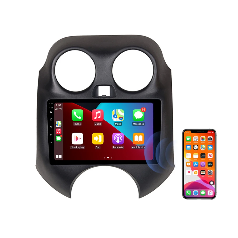 HD Multimedia IGO Offline map 9 inch car video carplay android 1+16GB GPS WIFI DSP for Nissan March 2010-15