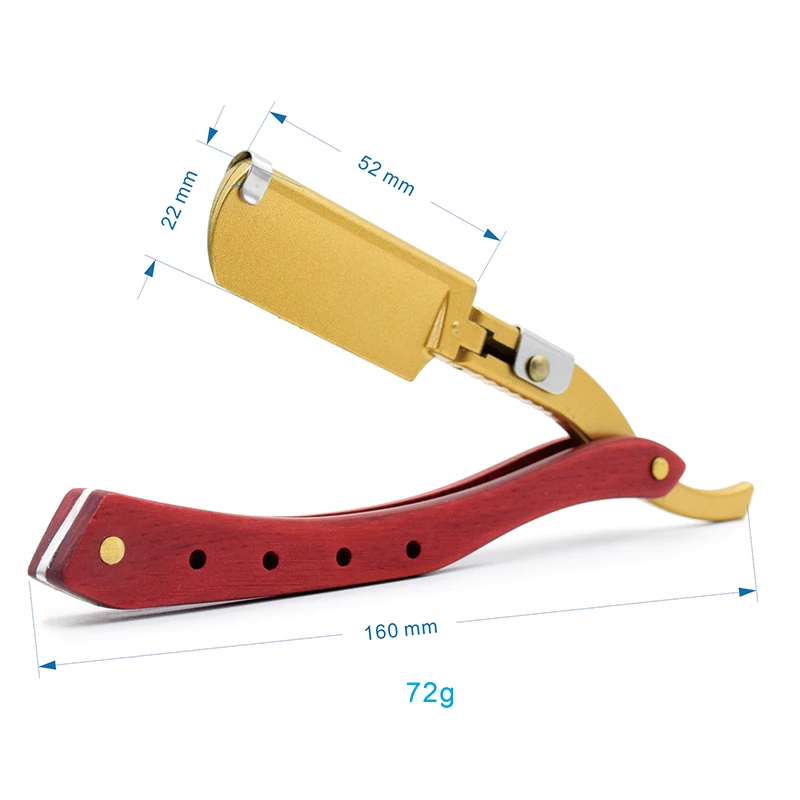 Straight Edge Barber Razor Haircut Beard Eyebrow Shaving Tool Manual Depilation Razor Hairdresser Trimming Blades Replaceable