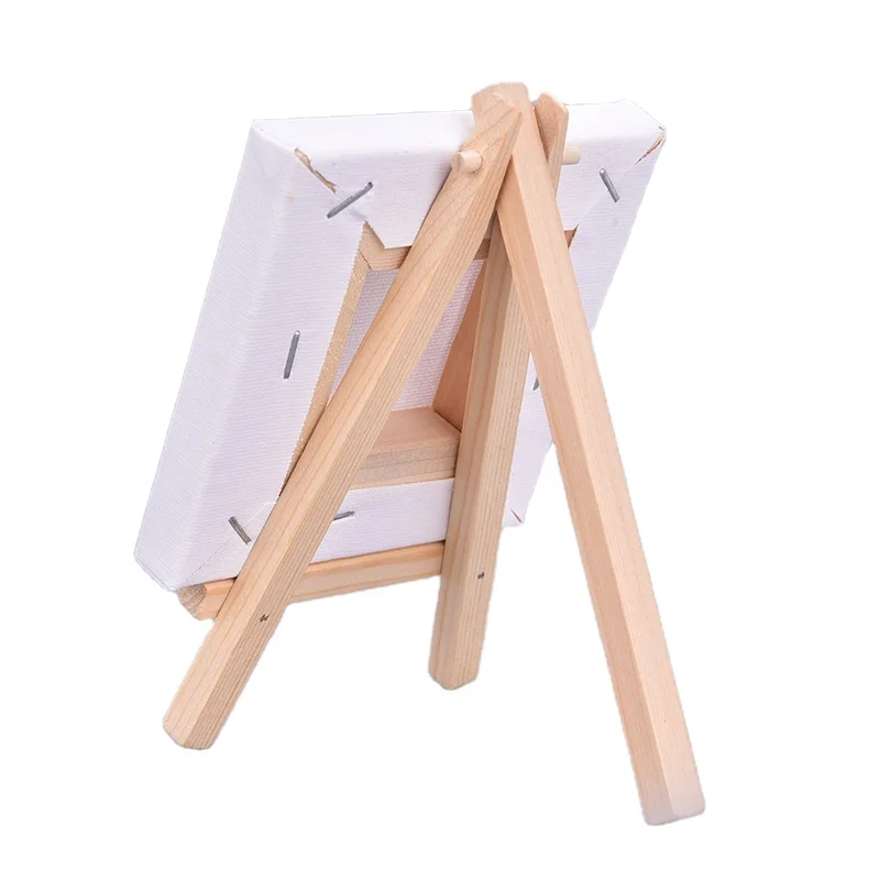 1 Set Mini Blank Canvas For Painting Acrylic Paint With Quality Easel Art Supplies For Painting Artist Stationery Kids Gifts