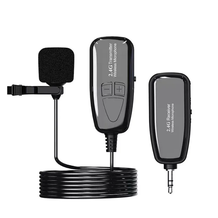 High Quality Manufacturer 2.4G Wireless Lavalier Microphone Professional Lavaliver Collar Mic