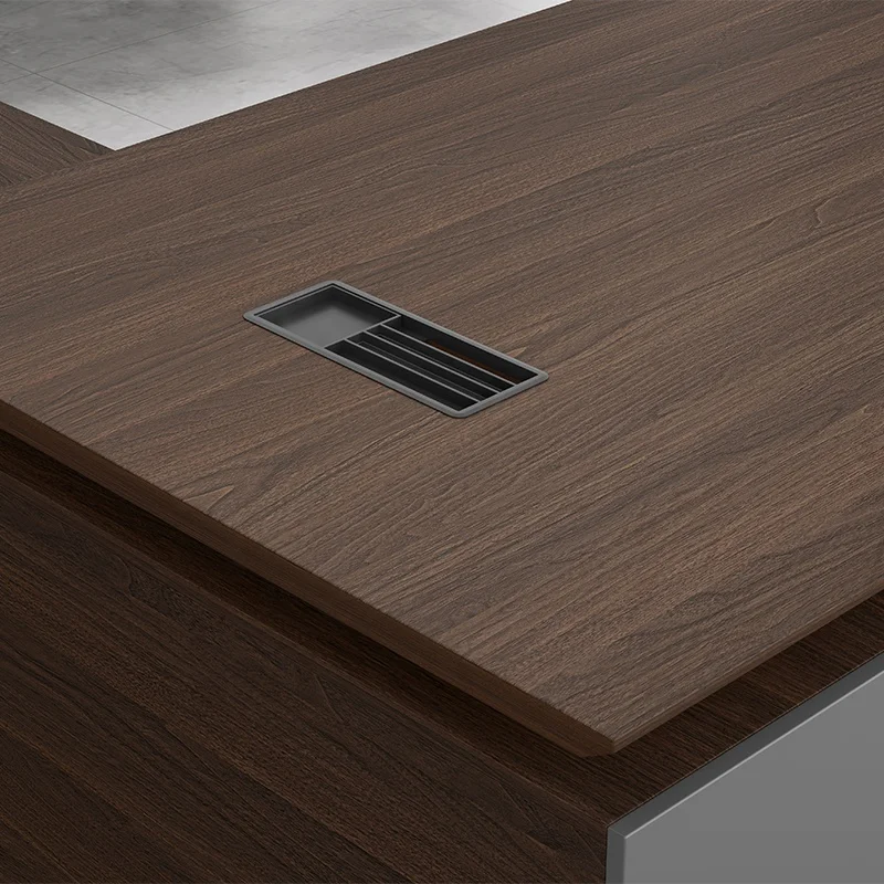 Wholesale Mid Century Seater Modern Melamine Board Director Simple Single Promotional Office Table Design