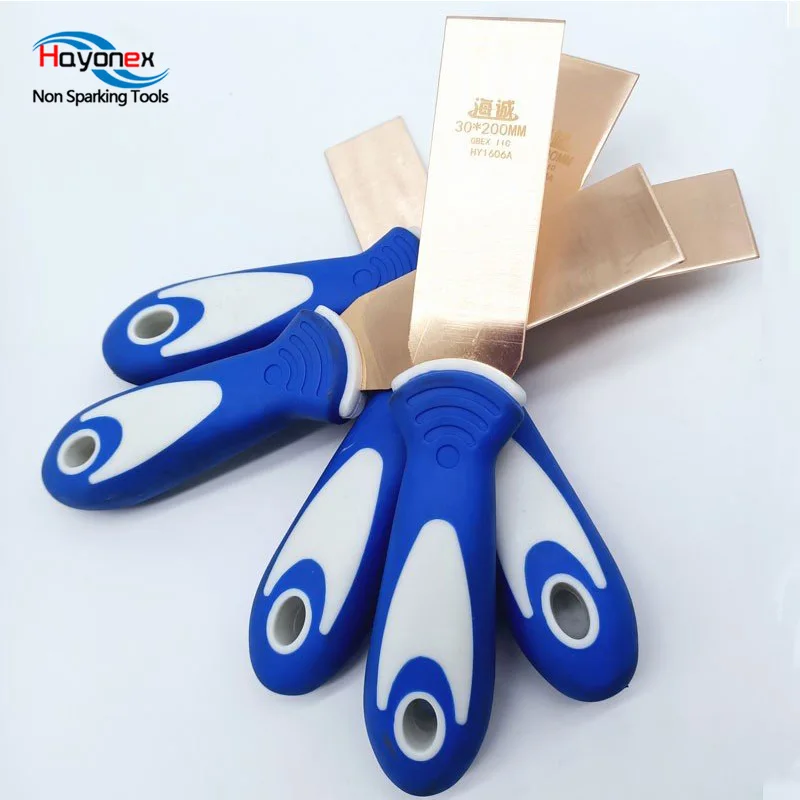 Best Selling Explosion Proof Plastic Handled Putty Knife Safety Tool Beryllium Bronze flexible Non sparking tools washer dryer