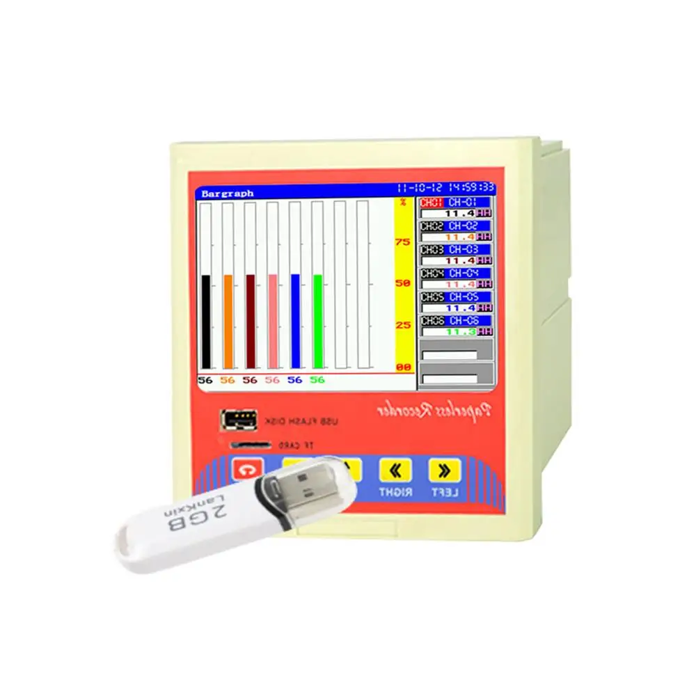 Multi-channel Smart Paperless Data Logger Pressure Paperless Recorder