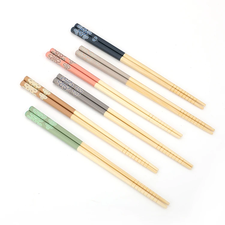 100% natural Creative reusable bamboo chopsticks 24cm wooden cute custom chopsticks household Japanese restaurant chopstick