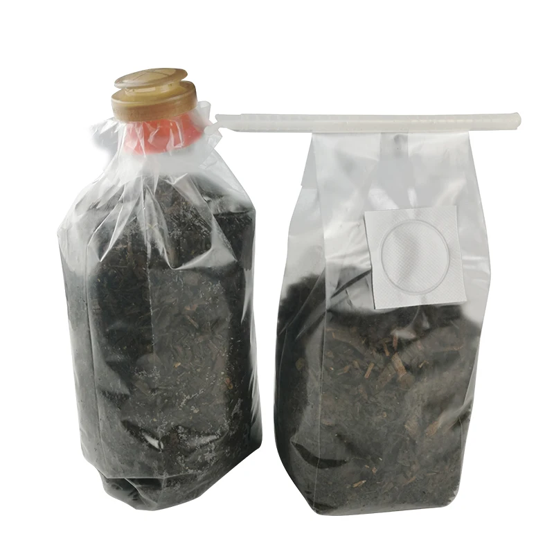 13*12*50cm 0.2/0.5micron filter patch mushroom grow bags/spawn bags for cultivaiton