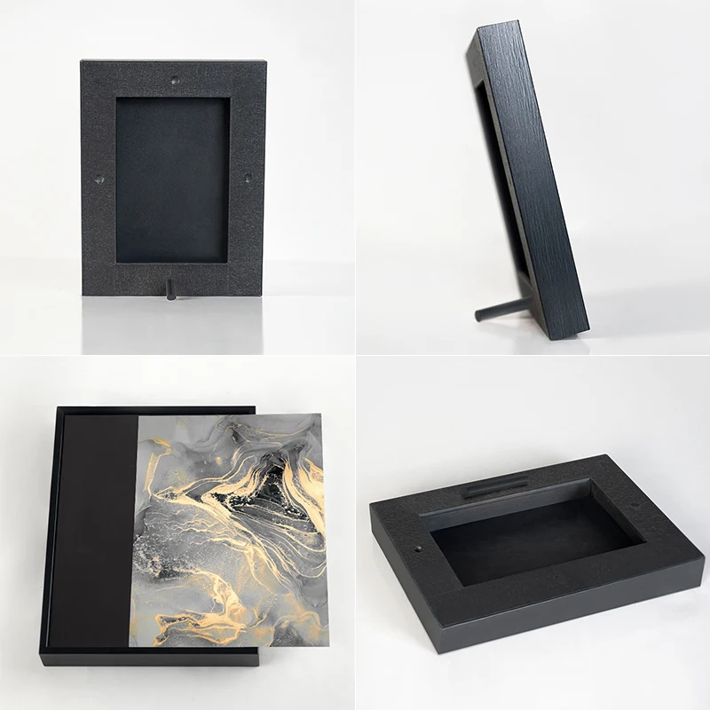 Wholesale Art Prints photo frame  modern gold abstract wall art oil painting for home decor living room marcos de fotos