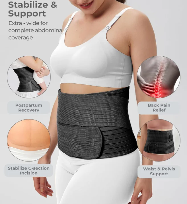 Best Selling postpartum slimming belly band C Section Recovery Must Haves Abdominal Binder Post Surgery Belly Wrap
