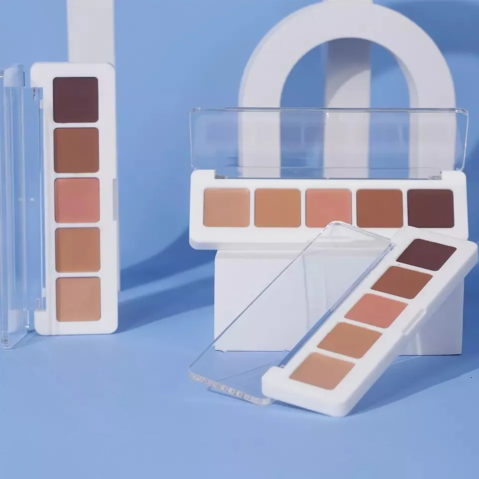5 colors full coverage cream concealer private label white concealer palette makeup contour palette face concealer