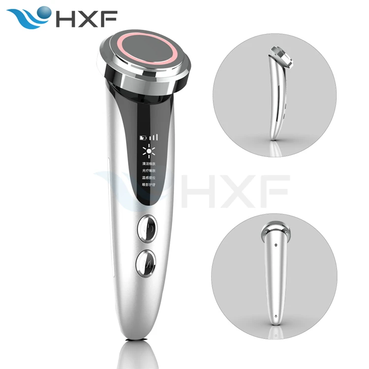 
5 in 1 LED Skin Tightening Korean Multifunctional Skin Care Beauty Machine Ultrasound Facial Massage Cleansing Skin Care Device 
