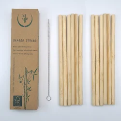Wholesale Price Natural Biodegradable Reusable Bamboo Drinking Straws
