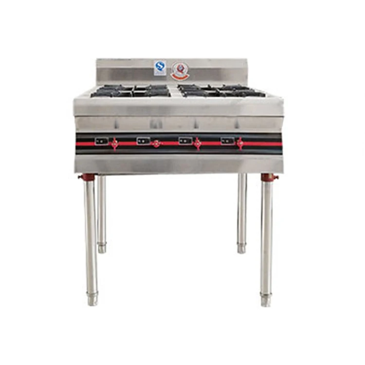 Commercial Stainless steel panel 4 burners gas stove