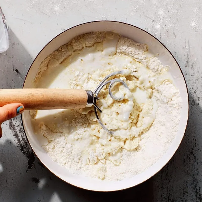 Bread Making Tools Danish Whisk Dough Lame Slashing Tool  Wooden Scraper Tool Used for Pastry Baking Sourdough Starter Kit Set