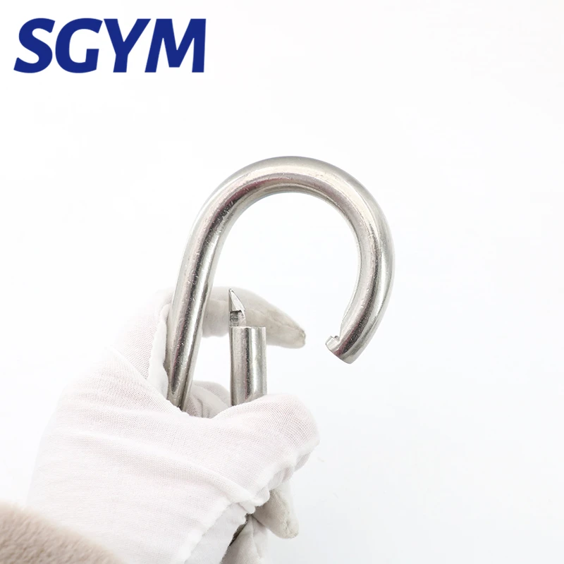 Hooks 304 Stainless Steel Snap Hook Locking Gourd Shape Safety Keychain Strap Wire Gate Screw Eye Carabiner Spring Hook