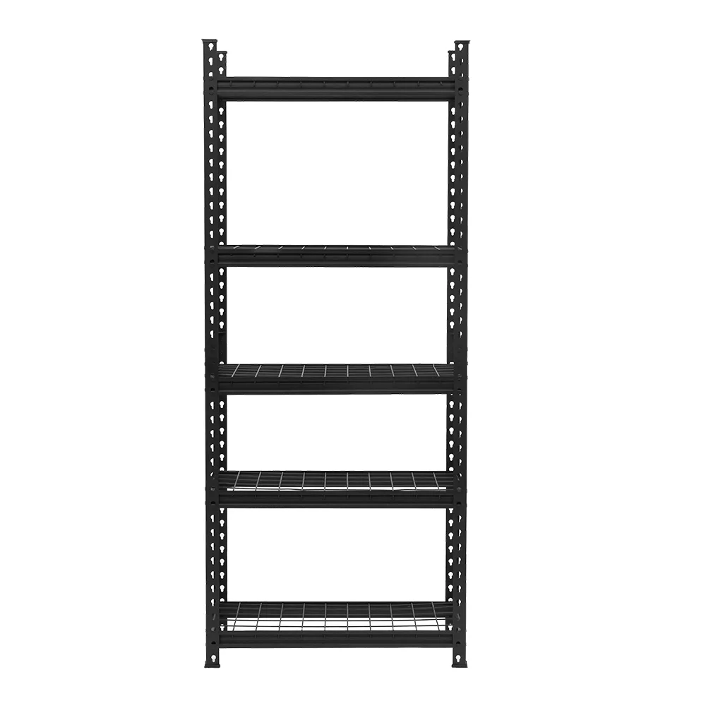 5 tier boltless metal shelves storage shelving unit garage warehouse steel mesh shelf