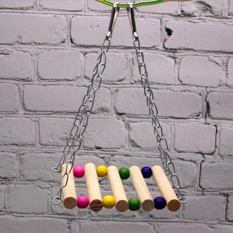 Bird Parrot Toy Swing Hanging Bell Hammock Hanging Swing Toy for Finches 5 pack Parrot Accessories bird cage Swing Toy