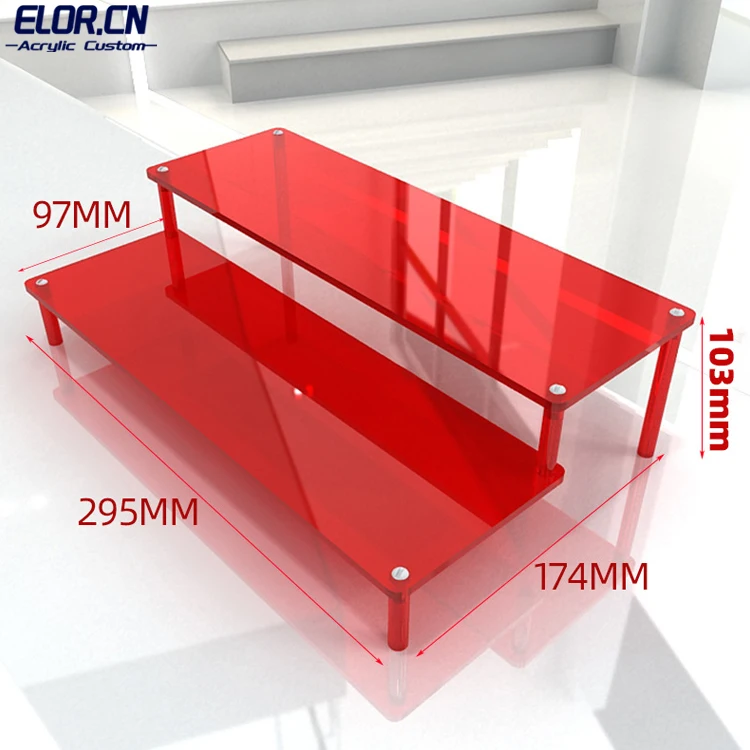 ELOR Semicircle Shape 3 Tier Removable Acrylic Cake Display Stand for Party Dessert Holder Wedding Birthday Party Decoration