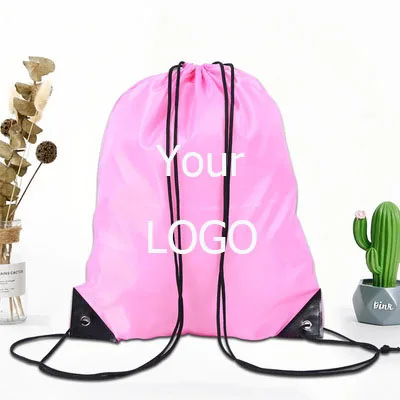 2021 Factory Custom Logo Sports Backpack 210D Polyester Drawstring bag Printing Drawstring bag for promotional
