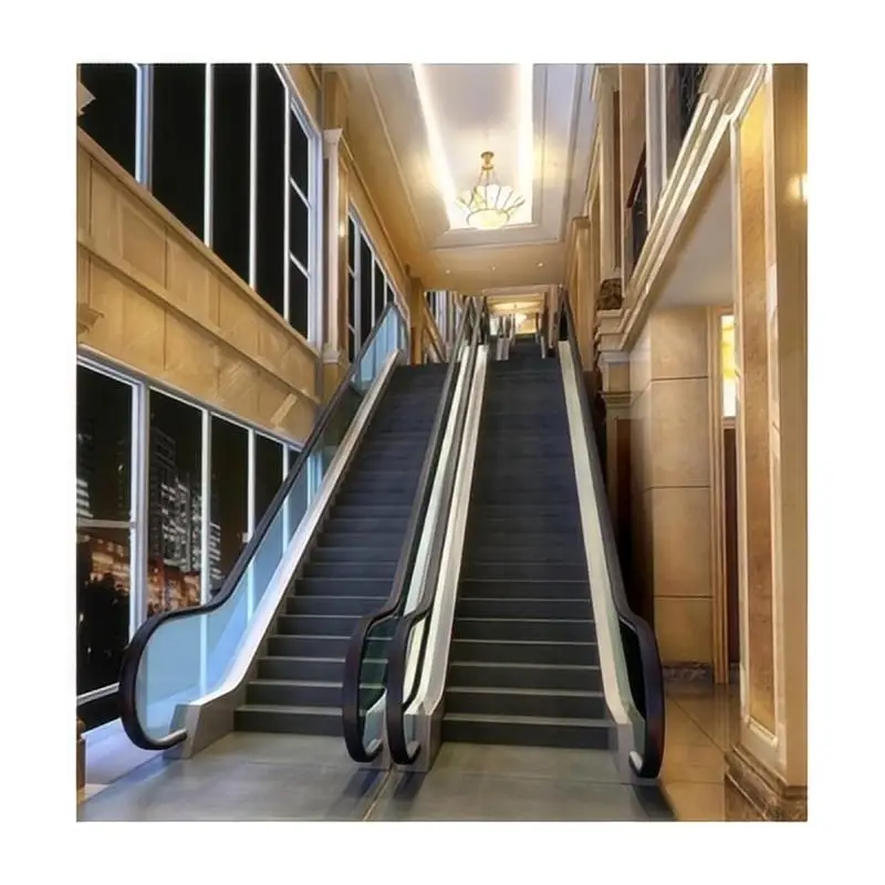 Gots VVVF Glass Electric Automatic Escalator residential escalator for Airport Shopping Mall