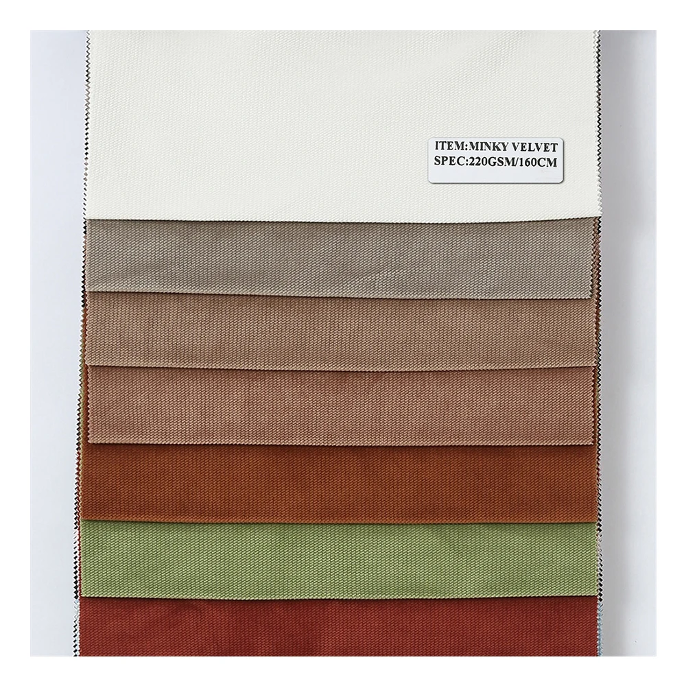 Plain feel good Minky velvet fabric for car cover fabric oeko Certification blanket fabric