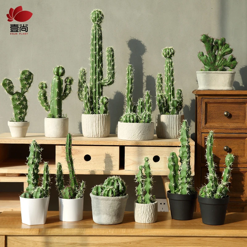 Cactus Plants Factory Direct Bonsai Cement Artificial Cactus Plants CAB0001