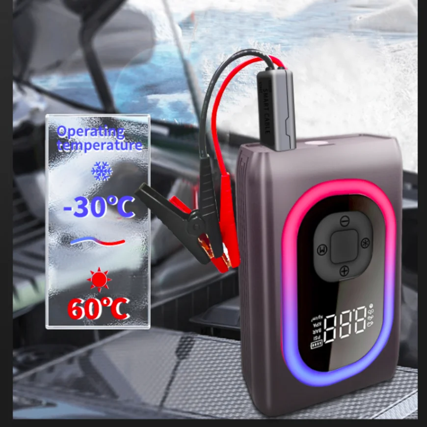 12000 мА/ч высокая скорость литиевая батарея 12-16V 250-1000A Портативный электрический воздушный насос автомобильное зарядное устройство для аккумулятора с Jump