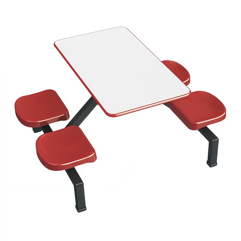 4-seater School Furniture Dining Table and Chair