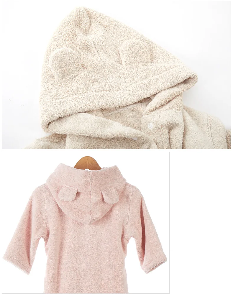 
Factory Wholesale bademantel kinder Custom Design Unisex Soft baby hood bathrobe cotton child bathrobe 