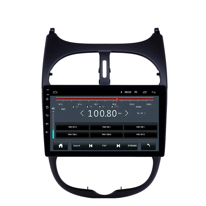 Двойной din автомобильный dvd-плеер рамка стерео навигация carplay bt android Автомагнитола для Peugeot 206 2000-2016