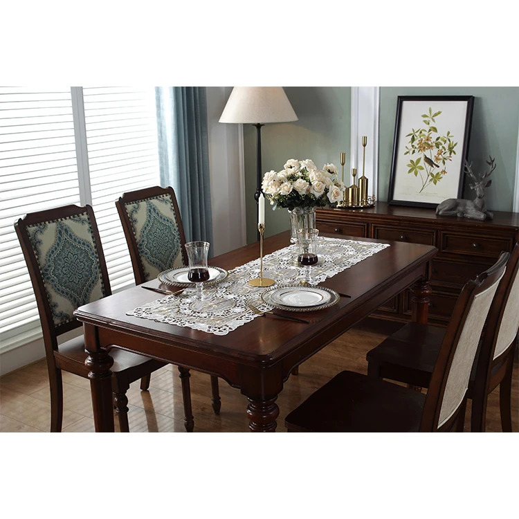 Stylish simple modern luxury embroidery table runner