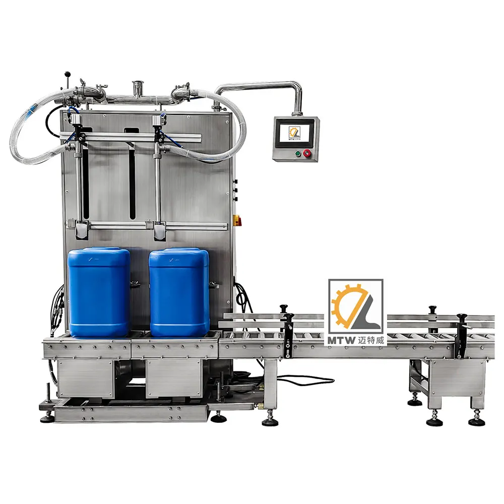 MTW automatic 20l Liquid Weighing lubricants Filling Machine line For Big Volume Barrels jerry can pail
