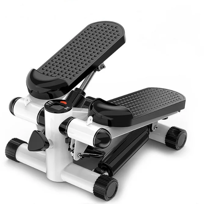 Portable Climber Stair Stepper Waist Fitness Twister Step Machine with LCD Monitor Resistance Bands and Floor Mat