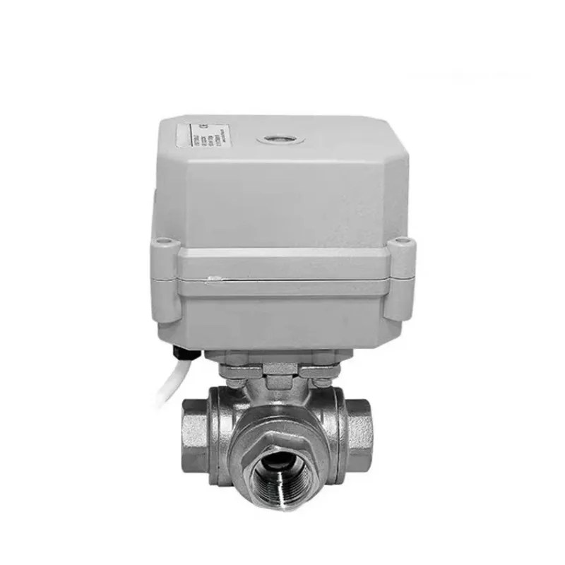 Hot Sale Miniature 3-way 12v 304 Motorized Automatic stainless steel  Ball Valves