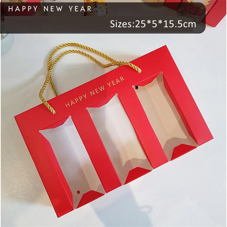 Happy New Year Merry Christmas Biscuit Bakery Cookie package gift box