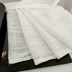 100% Polyester Environmentally Friendly Soft Linen Curtains Living Room Wholesale Sheer White Curtains 108 Inch