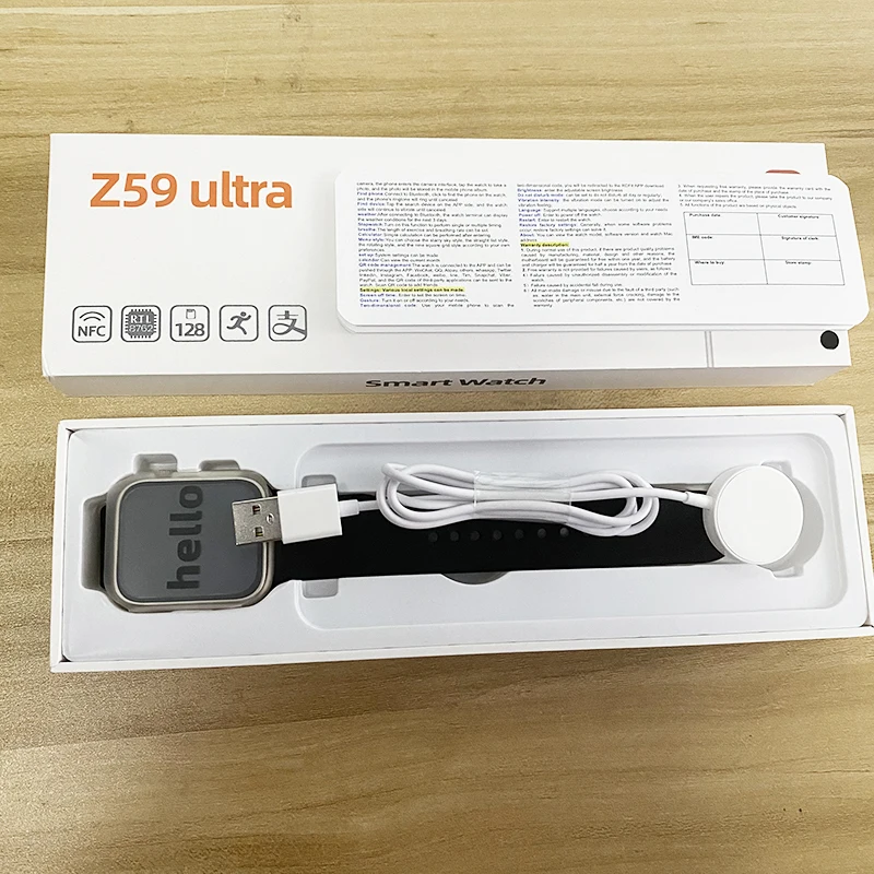 Z59 ultra Smart Watch 2.02 Inch screen Sports Series 8 IPX7 Waterproof Reloj inteligente BT Call Z59 Ultra Smartwatch