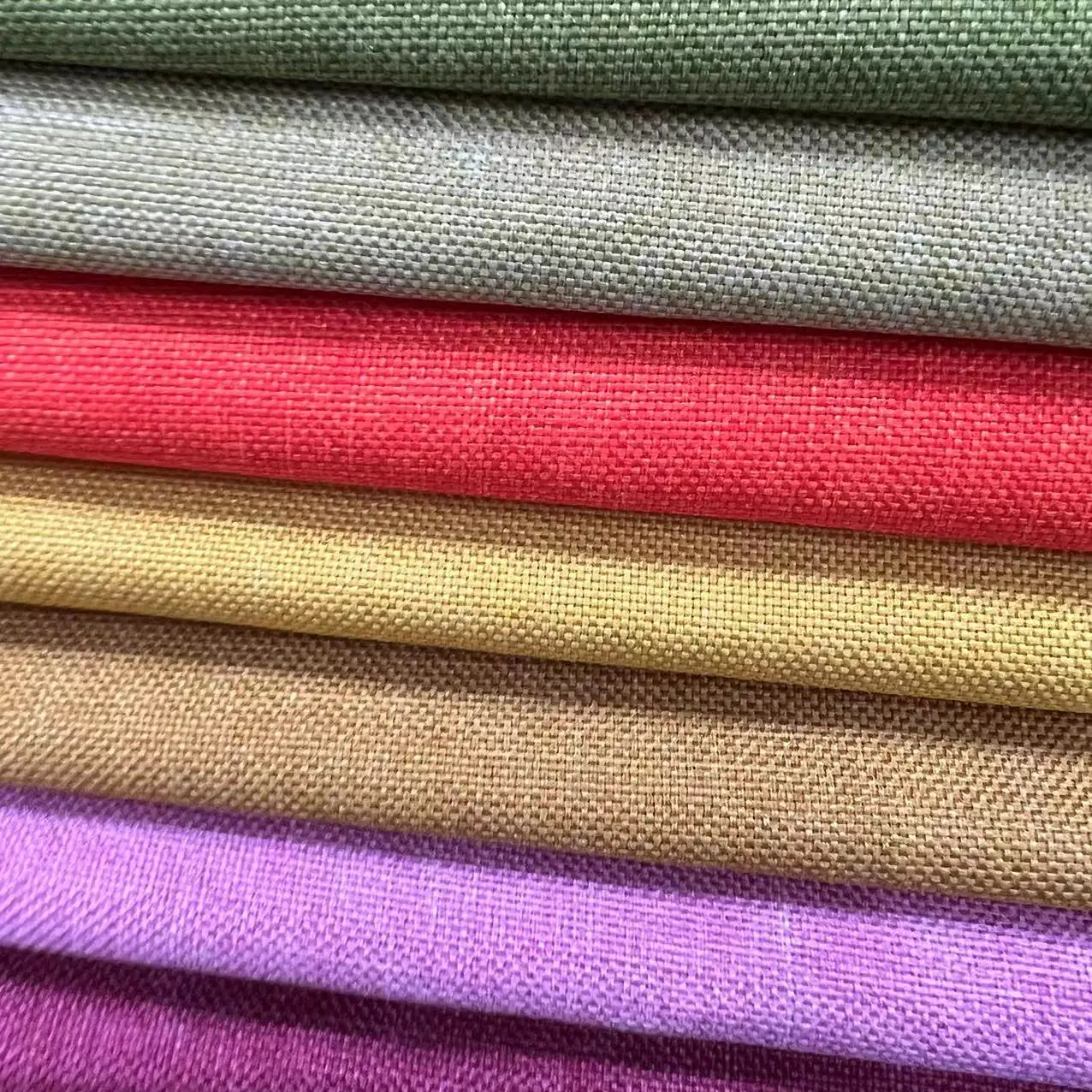 100% polyester Woven thick crepe Stripe bed Sheer curtain sofa wrinkle free upholstery oeko-tex look like faux linen fabric