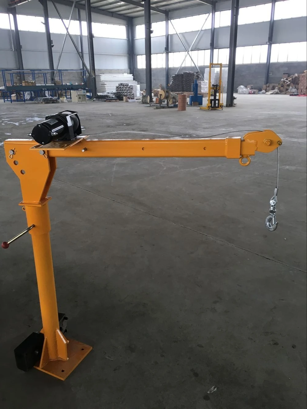 High quality 1 ton pickup truck crane with electric winch for sale