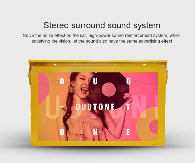 Roof mount 22 inch High Brightness TFT bus LCD monitor lcd display with android system 5G/4G/3G