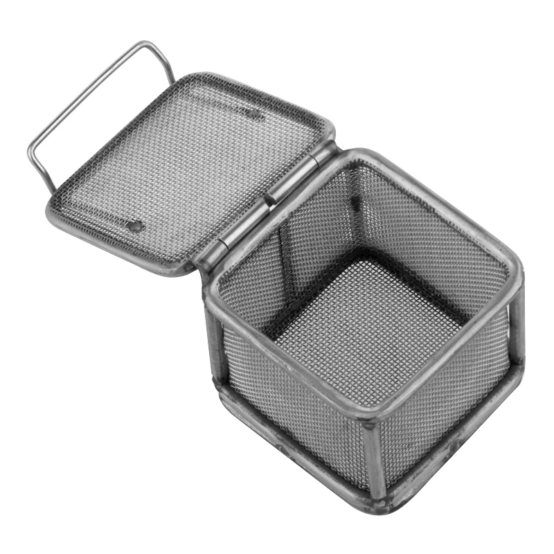 High temperature setrilization 304 stainless steel wire mesh sterilization baskets with lid size can be customized