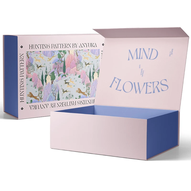 Custom Logo Premium Gift Box Luxury Large Package Cardboard Paper Hoodie Shoes Clothes Magnetic Packaging Box With Handle