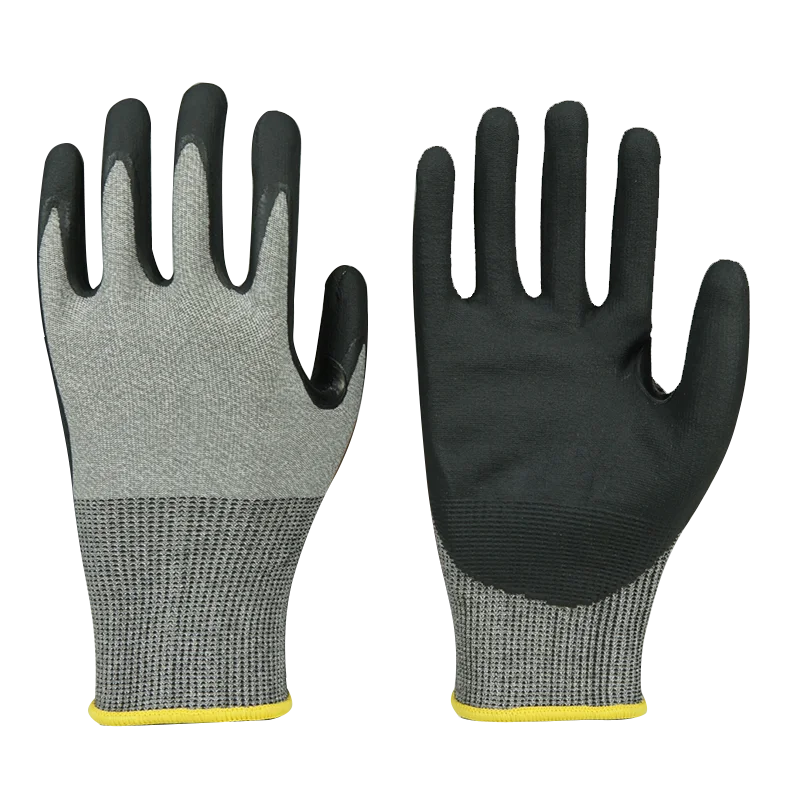 Factory Production Support Customization Nitrile Coated Polyester Gloves Smooth Palm