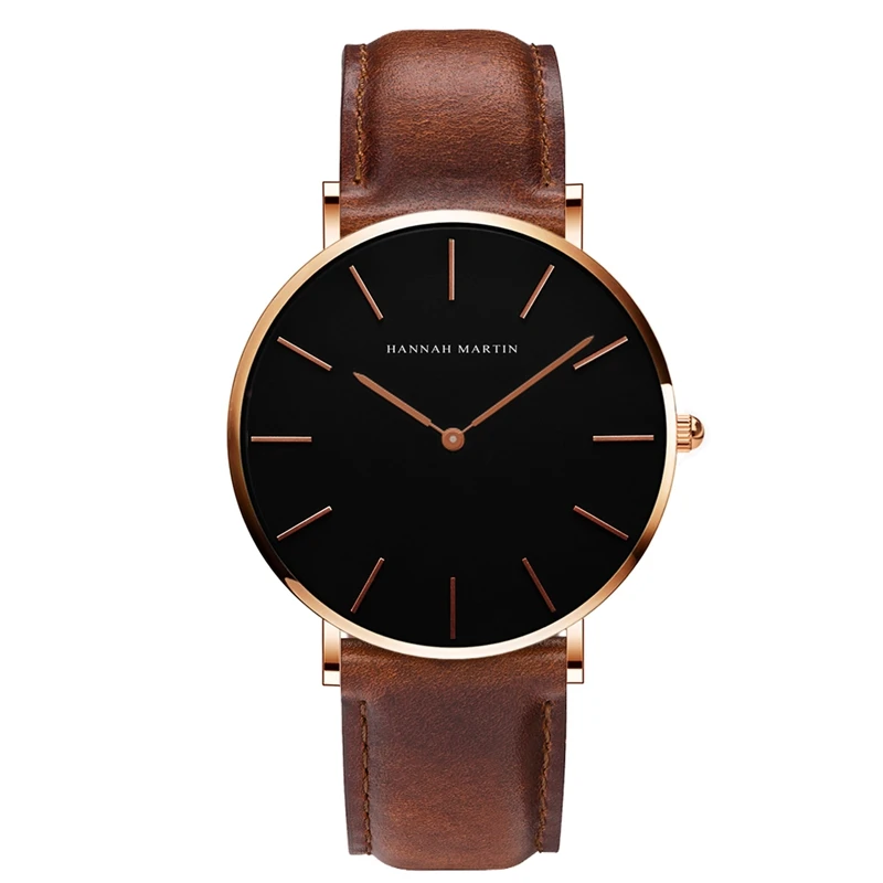 Reloj Hannah Original Brand Fashion Men Quartz Wrist Watches Custom Logo Private Label Minimalist  Quartz Watches Reloj Hannah