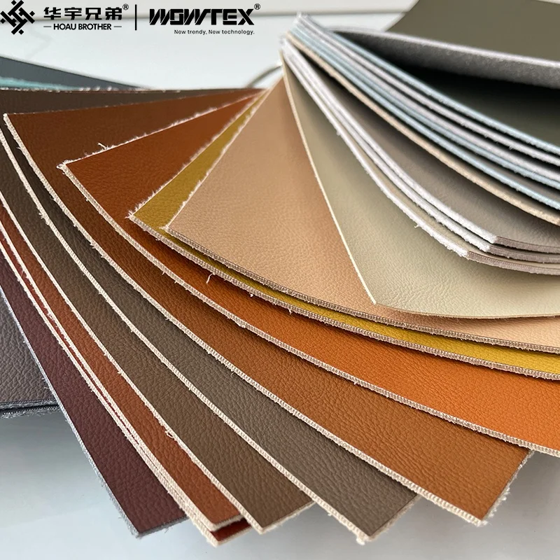 China sofa leatherette fabric roll furniture material upholstery PU faux synthetic rexine soft touch organic leather