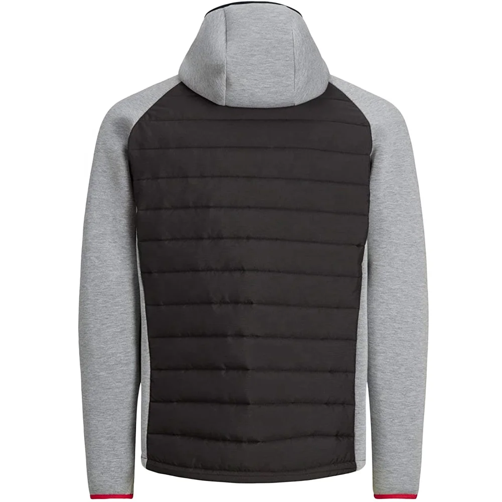 Мужские Оригинальные 2021 новые стильные флисовые гибридные дутые футбольные куртки OEM модные повседневные ветрозащитные с пышными рукавами