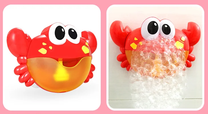 Amazon Hot Sale Baby Bath Toy Crab Bubble Toy Foam Bath Toy