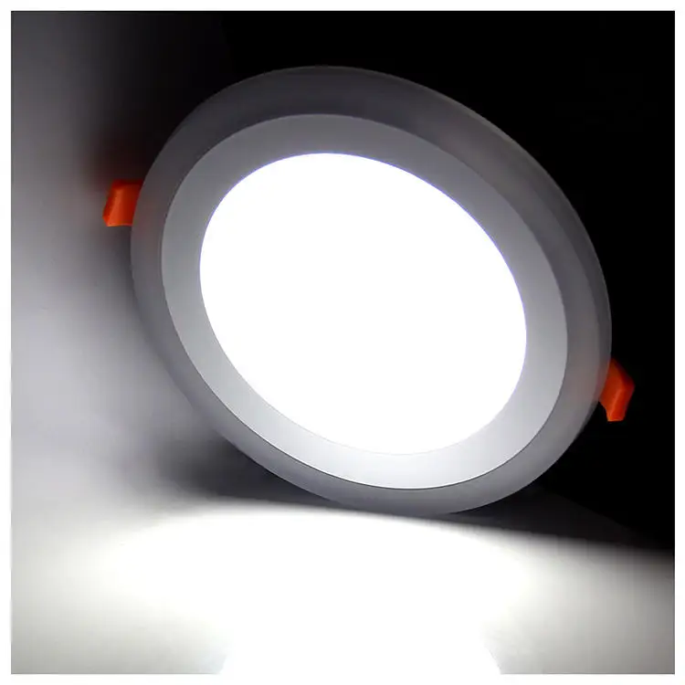 COYOLED Hot selling 3+3w 6+3w 12+4w 18+6w Double Color White Blue Surface Recessed RGB Ceiling Slim Round Square Led Panel Light