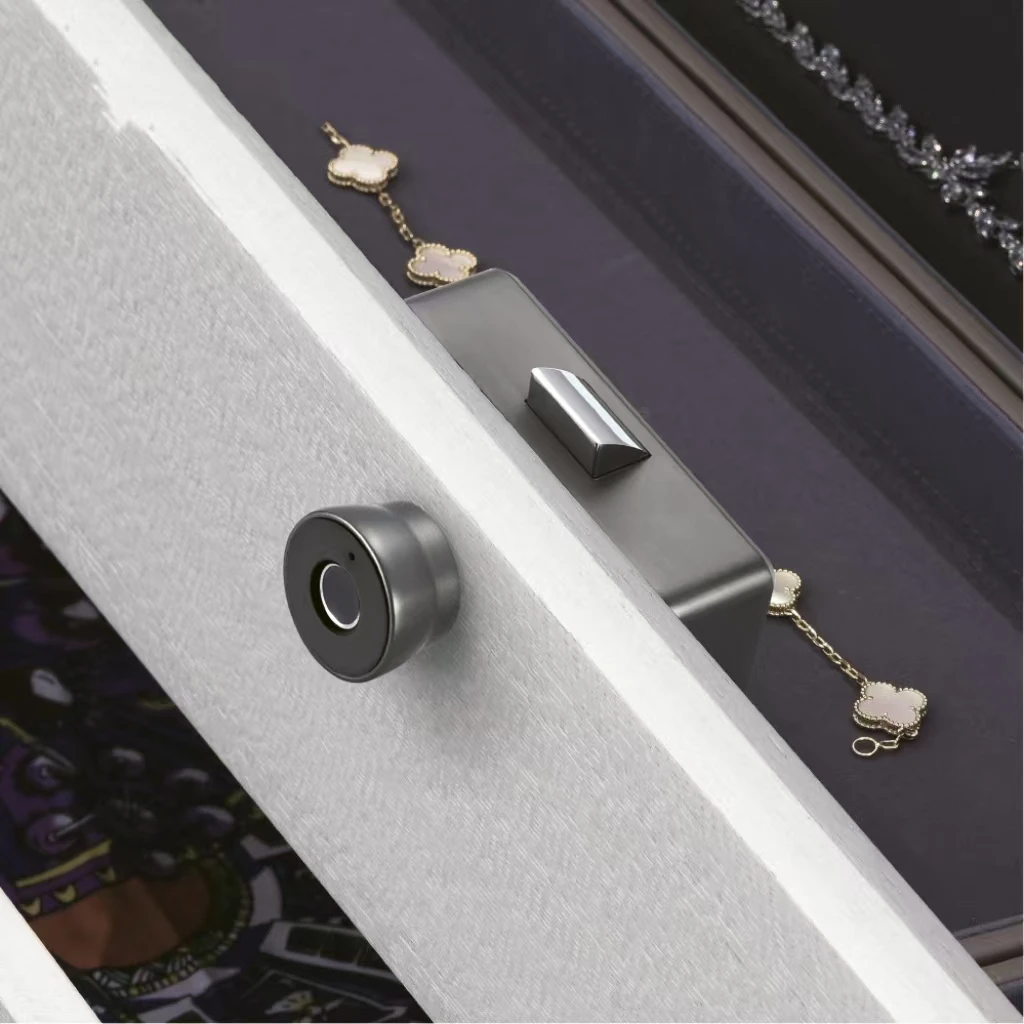 Minimally designed drawer password fingerprint lock cabinet door handle home intelligent lock